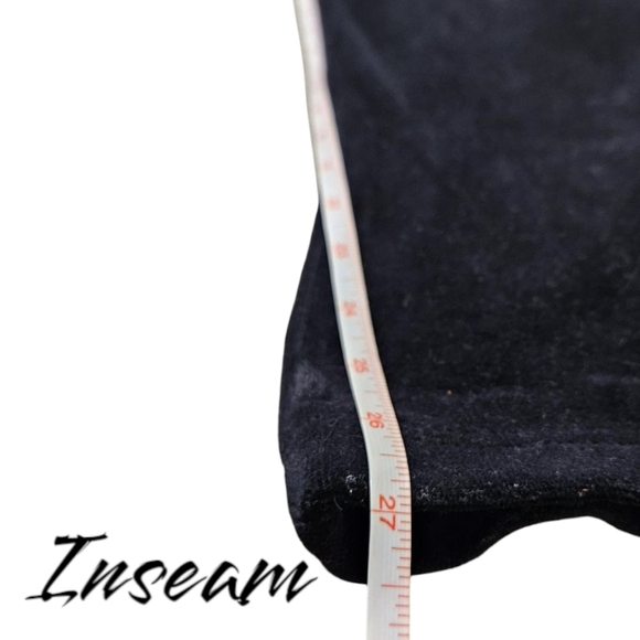 Wm Black Velour Lounge Pants 2XL Drawstring Waist Soft & Stretchy - Picture 7 of 7